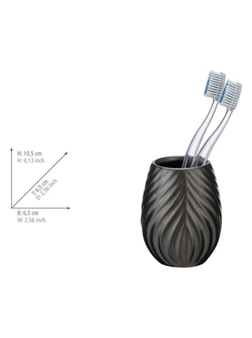 Wenko Kubki łazienkowe (2 szt.) "Idro" w kolorze antracytowym - wys. 10,5 x Ø 6,5 cm