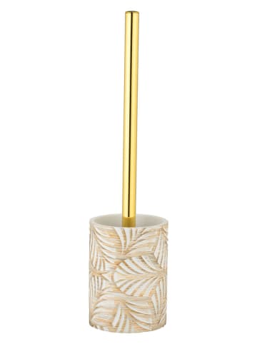 Wenko WC-Garnitur "Terralba" in Weiß/ Gold - (H)36 x Ø 9 cm