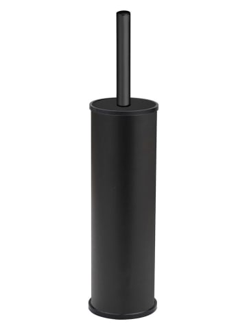 Wenko Roestvrijstalen toiletborstelgarnituur "Olmedo" zwart - (H)37 x Ø 8,5 cm
