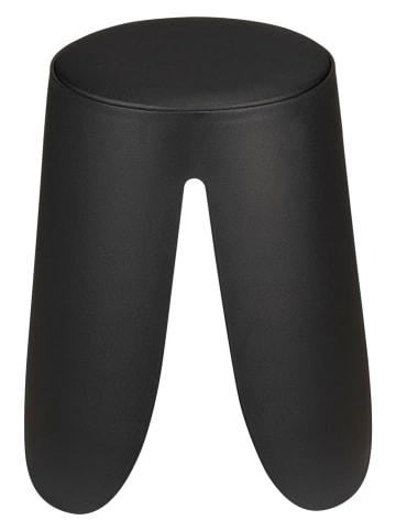 Wenko Badezimmer-Hocker "Comiso" in Schwarz - (H)46 x Ø 44,5 cm