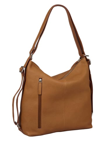 Burkely Leder-Schultertasche "Soft Skylar" in Cognac - (B)31 x (H)31 x (T)10 cm
