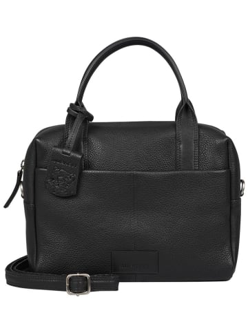 Burkely Leder-Henkeltasche "Soft Skylar" in Schwarz - (B)24 x (H)21 x (T)10 cm