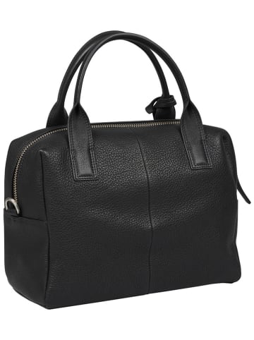 Burkely Leder-Henkeltasche "Soft Skylar" in Schwarz - (B)24 x (H)21 x (T)10 cm