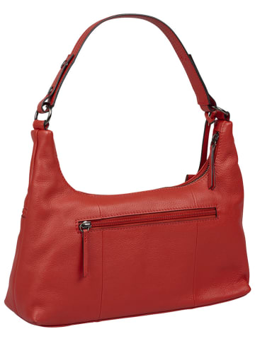 Burkely Leder-Schultertasche "Rock Ruby" in Rot - (B)28 x (H)18 x (T)9 cm