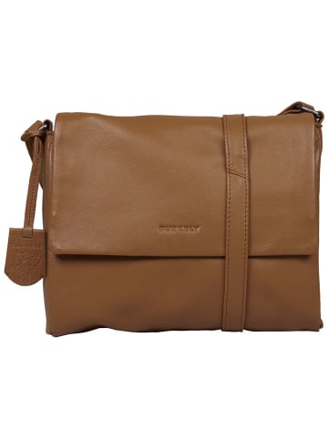 Burkely Leder-Umhängetasche "Lush Lucy" in Cognac - (B)25 x (H)20 x (T)7 cm
