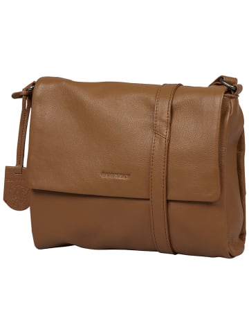 Burkely Leder-Umhängetasche "Lush Lucy" in Cognac - (B)25 x (H)20 x (T)7 cm