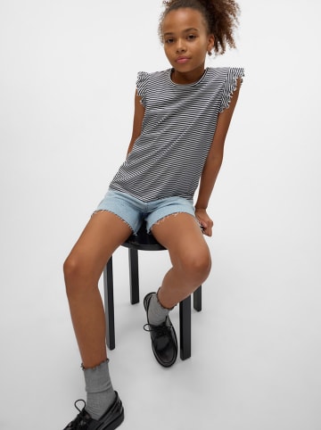 Vero Moda Girl Koszulka "Leila" w kolorze granatowo-białym