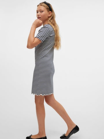 Vero Moda Girl Kleid "Vio" in Dunkelblau/ Weiß