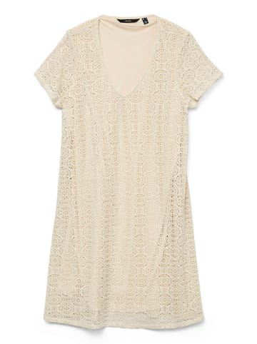 Vero Moda Girl Sukienka "Maya" w kolorze beżowym