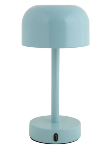 Leitmotiv Lampa stołowa LED "James" w kolorze błękitnym