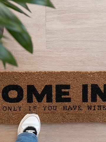 Present Time Kokos-Fußmatte "Come In" in Hellbraun - (L)75 x (B)25 cm