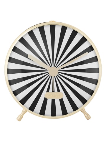 Karlsson Wecker "Candy Swirl" in Schwarz/ Weiß - Ø 12,5 cm