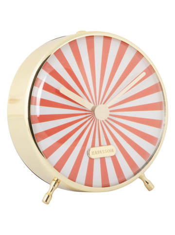 Karlsson Wecker "Candy Swirl" in Orange/ Weiß - Ø 12,5 cm