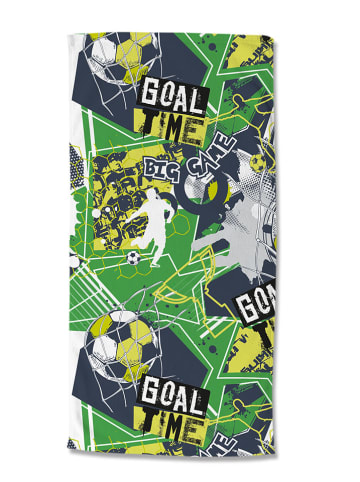Good Morning Ręcznik plażowy "Goaltime" w kolorze zielonym