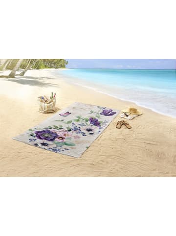 Good Morning Strandtuch "Dinda" in Creme/ Lila