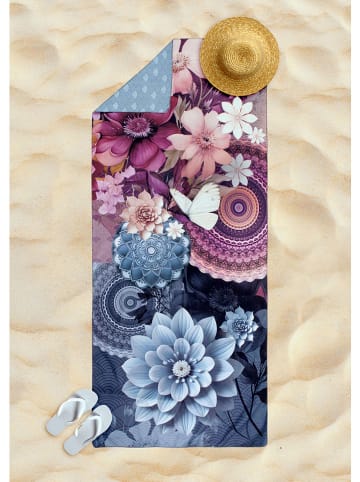 Hip Strandtuch "Asher" in Rosa/ Blau