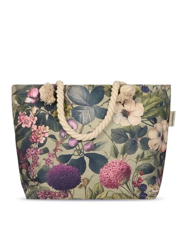 Hip Strandtas "Onaz" groen/roze - (B)60 x (H)43 cm