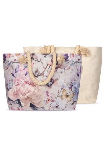 Hip Strandtasche "Colinda" in Rosa/ Lila - (B)60 x (H)43 cm