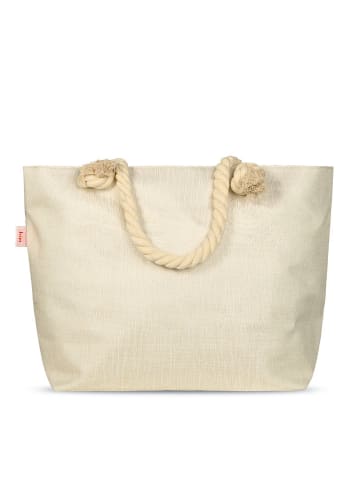 Hip Strandtas "Aldiana" crème/blauw - (B)60 x (H)43 cm