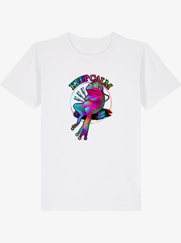 WOOOP Shirt "Frog Keep Calm" in Weiß