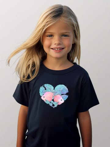 WOOOP Shirt "Fishes" donkerblauw