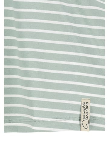 Sublevel 2-delige set: shirts mintgroen/wit