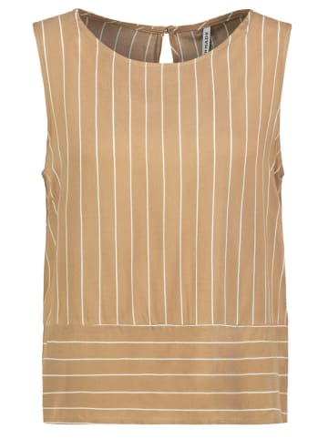 Fresh Made Blousetop lichtbruin/wit