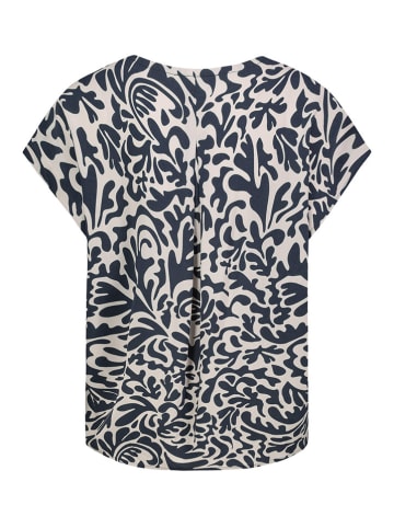 Sublevel Bluse in Dunkelblau/ Weiß