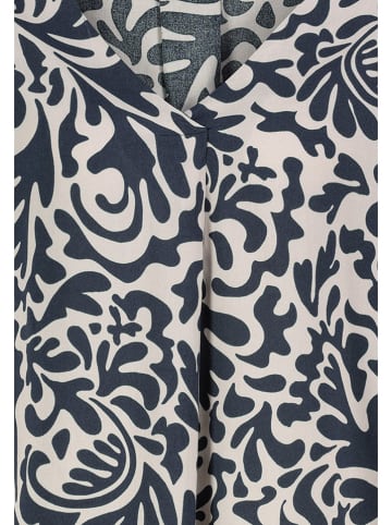 Sublevel Bluse in Dunkelblau/ Weiß