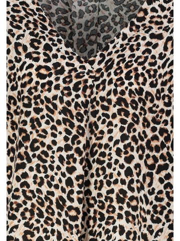 Sublevel Bluse in Hellbraun/ Schwarz/ Beige