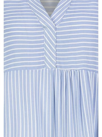 Sublevel Kleid in Hellblau/ Weiß