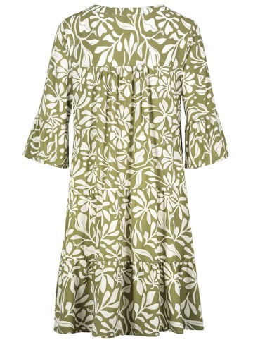 Sublevel Kleid in Oliv/ Weiß