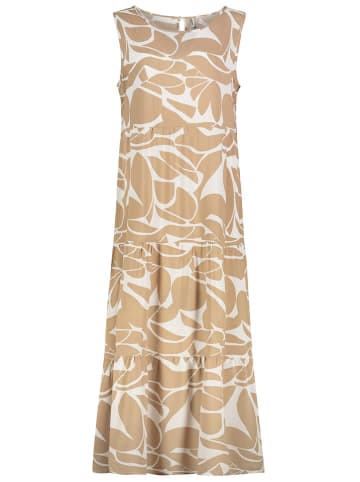 Sublevel Kleid in Hellbraun/ Weiß