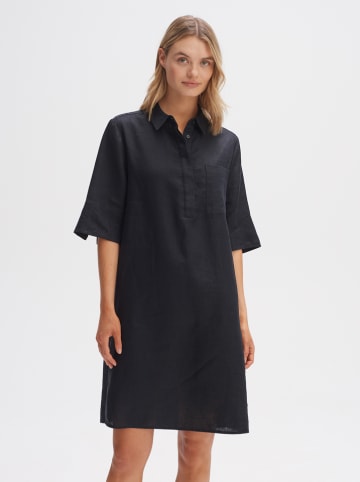 OPUS Leinen-Kleid in Anthrazit