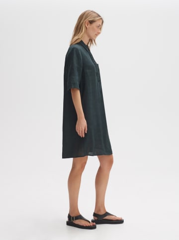 OPUS Leinen-Kleid in Anthrazit