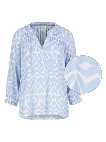 Eight2Nine Bluse in Weiß/ Hellblau