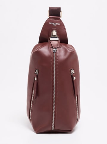 Victor & Hugo Paris Leder-Gürteltasche "Balt" in Bordeaux - (B)35 x (H)30 x (T)10 cm