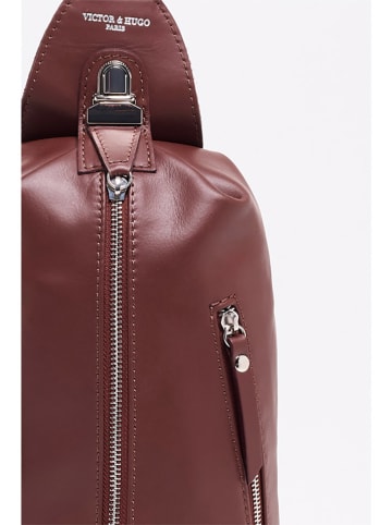 Victor & Hugo Paris Leren heuptas "Alex" bordeaux - (B)35 x (H)30 x (D)10 cm