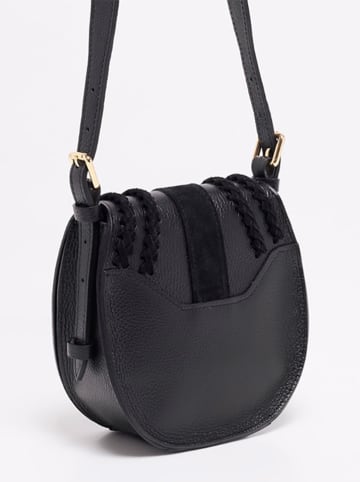 Victor & Hugo Paris Leder-Umhängetasche "Mets" in Schwarz - (B)20 x (H)20 x (T)8 cm