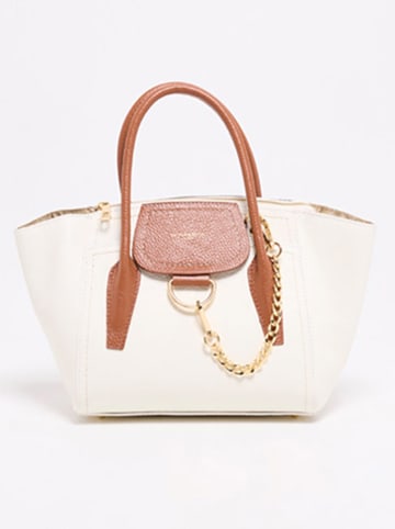Victor & Hugo Paris Leren handtas "Soli" wit/camel - (B)40 x (H)24 x (D)11 cm