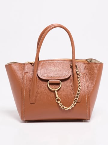 Victor & Hugo Paris Leder-Henkeltasche "Soli" in Camel - (B)40 x (H)24 x (T)11 cm
