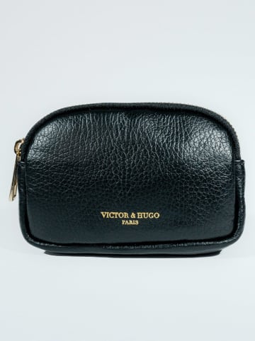 Victor & Hugo Paris Leder-Geldbörse "Gema" in Schwarz - (B)15 x (H)10 x (T)5 cm