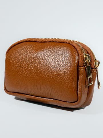 Victor & Hugo Paris Leder-Geldbörse "Gema" in Camel - (B)15 x (T)5 cm
