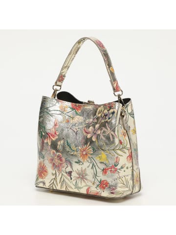 Victor & Hugo Paris Leren handtas "Ema" crème/meerkleurig - (B)20 x (H)25 x (D)12 cm