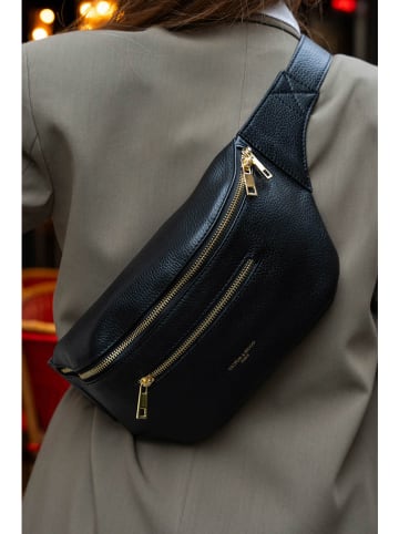 Victor & Hugo Paris Leder-Gürteltasche "Isla" in Schwarz - (B)40 x (H)15 x (T)3 cm