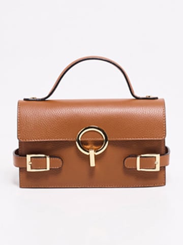 Victor & Hugo Paris Leren handtas "Sumy" camel - (B)24 x (H)14 x (D)7 cm