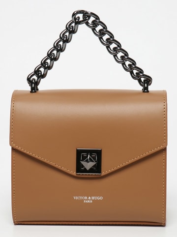 Victor & Hugo Paris Leren handtas "Thea" camel - (B)19 x (H)17 x (D)10 cm