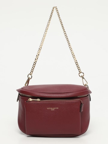 Victor & Hugo Paris Leder-Gürteltasche "Aly" in Bordeaux - (B)21 x (H)13 x (T)10 cm