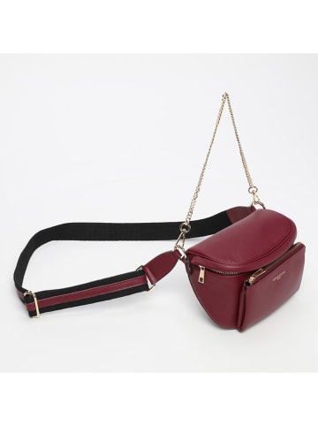 Victor & Hugo Paris Leder-Gürteltasche "Aly" in Bordeaux - (B)21 x (H)13 x (T)10 cm
