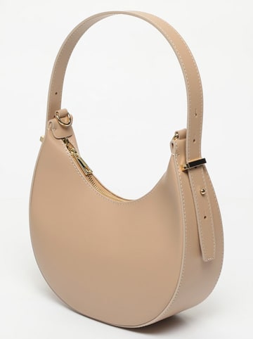 Victor & Hugo Paris Leren schoudertas "Bruna" beige - (B)25 x (H)15 x (D)8,5 cm